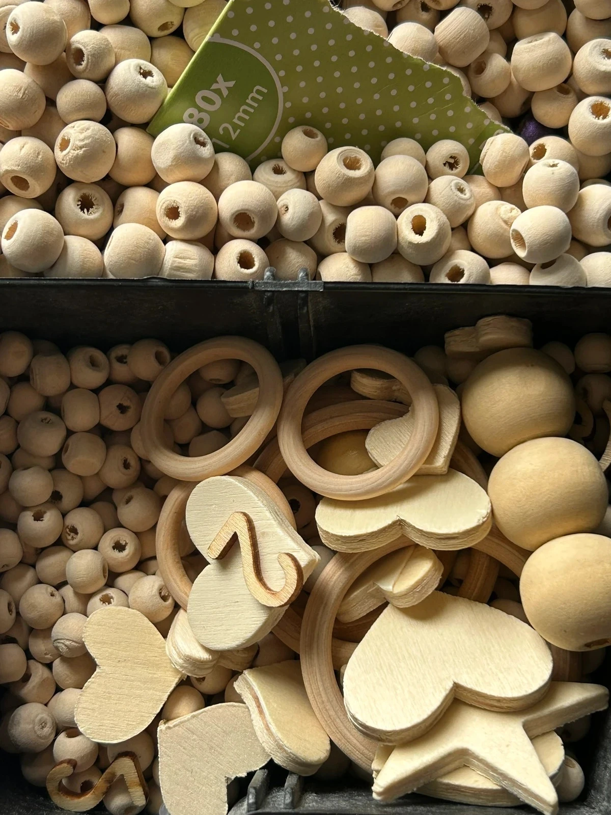 Cajas muy grandes de cuentas de madera para manualidades creativas – photo 4